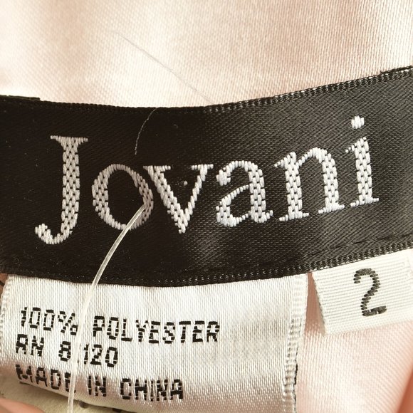 Jovani Peach Beaded Strapless Full Chiffon Flowy Maxi Dress Size 2 - Picture 7 of 12